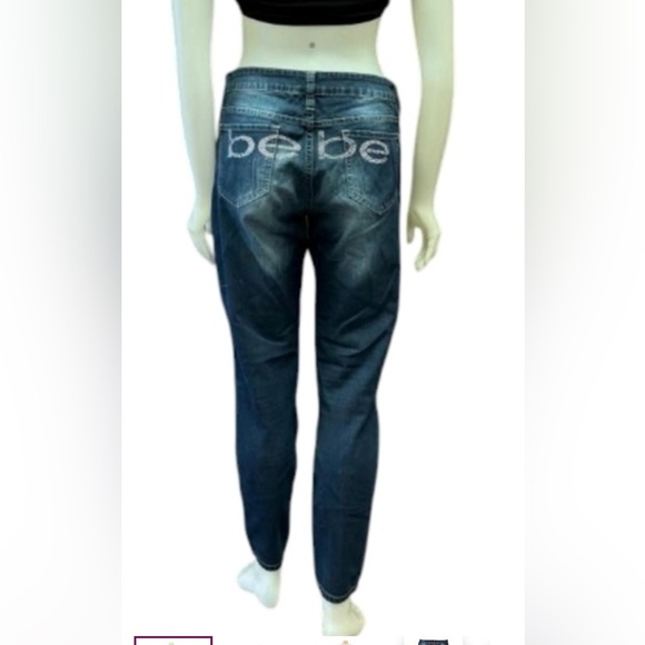 Bebe Jean EUC Denim Dark Wash Size 30 - Picture 1 of 11